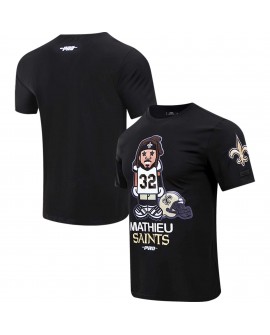 Tyrann Mathieu New Orleans Saints Pro Standard Spieler Avatar Grafik-T-Shirt – Schwarz