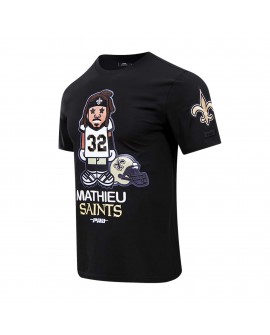 Tyrann Mathieu New Orleans Saints Pro Standard Spieler Avatar Grafik-T-Shirt – Schwarz