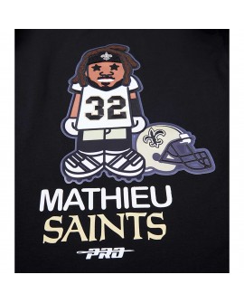 Tyrann Mathieu New Orleans Saints Pro Standard Spieler Avatar Grafik-T-Shirt – Schwarz