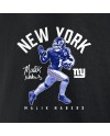Malik Nabers New York Giants T-Shirt mit steifem Arm – Schwarz
