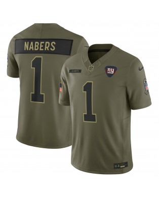 Malik Nabers New York Giants Nike 2025 Salute to Service Limited Trikot – Olivgrün