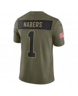 Malik Nabers New York Giants Nike 2025 Salute to Service Limited Trikot – Olivgrün