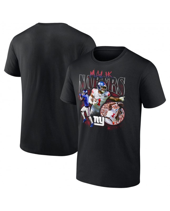 Malik Nabers New York Giants Notorious Spieler Grafik-T-Shirt – Schwarz