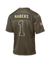 Malik Nabers New York Giants Nike Jugend 2025 Salute to Service Spieler Trikot – Olivgrün