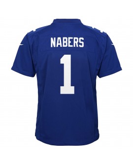 Malik Nabers New York Giants Nike Jugend-Spieler Trikot – Royal