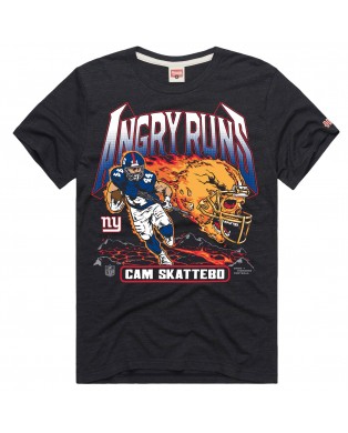 Cam Skattebo New York Giants Hommage Unisex Angry Runs Spieler Graphic Tri-Blend T-Shirt – Schwarz