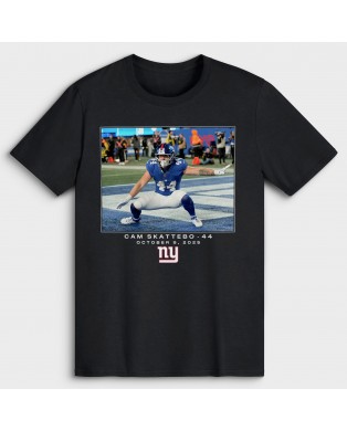 Cam Skattebo New York Giants NFL Flash Features Week 6 T-Shirt – Schwarz
