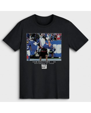 Cam Skattebo New York Giants NFL Flash Features Week 3 T-Shirt – Schwarz