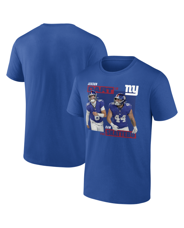 Cam Skattebo & Jaxson Dart New York Giants Spieler-T-Shirt – Royal