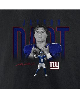 Jaxson Dart New York Giants Humble Shadow Spieler Grafik-T-Shirt – Schwarz