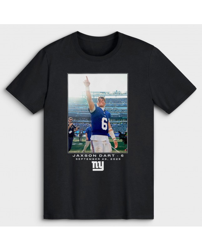 Jaxson Dart New York Giants NFL Flash Features Woche 4 T-Shirt – Schwarz