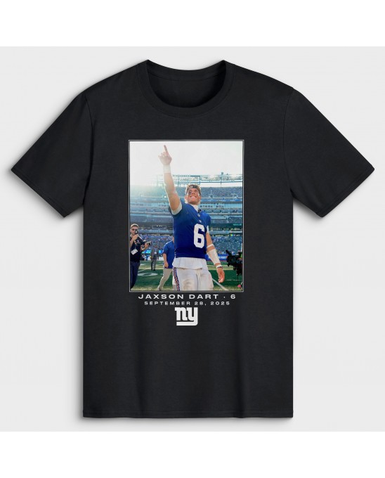 Jaxson Dart New York Giants NFL Flash Features Woche 4 T-Shirt – Schwarz