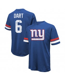Jaxson Dart New York Giants Majestic Threads Übergroßes T-Shirt – Royal