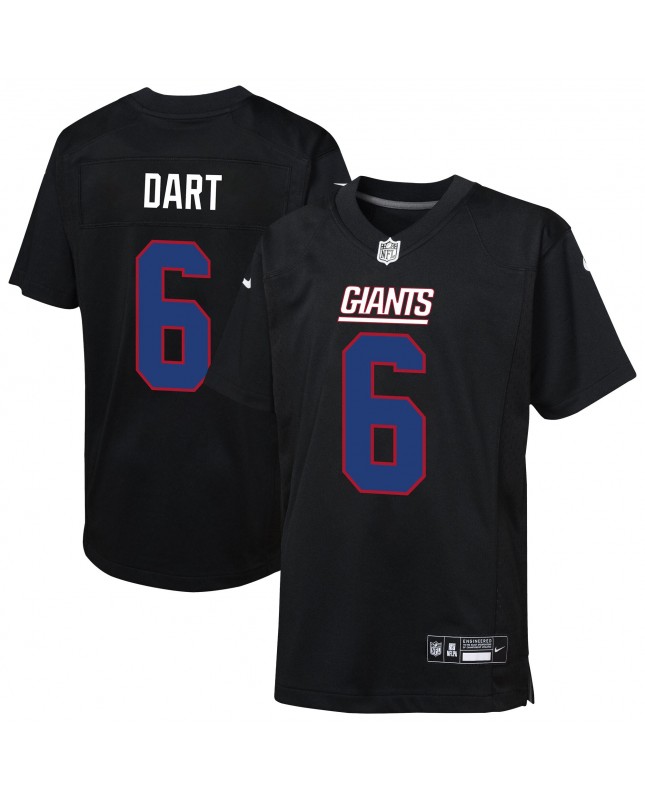 Jaxson Dart New York Giants Nike Jugendmode-Spieler Trikot – Carbon Black