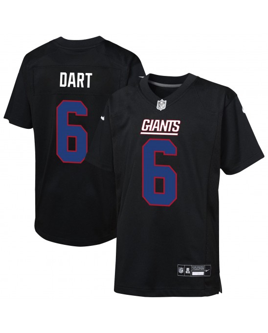 Jaxson Dart New York Giants Nike Jugendmode-Spieler Trikot – Carbon Black