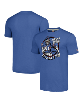 Lawrence Taylor New York Giants Homage Unisex-Karikatur-Tri-Blend-T-Shirt für pensionierte Spieler – Royalblau