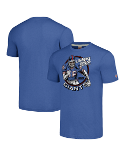 Lawrence Taylor New York Giants Homage Unisex-Karikatur-Tri-Blend-T-Shirt für pensionierte Spieler – Royalblau