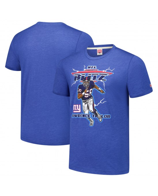 Lawrence Taylor New York Giants Homage Unisex NFL Blitz Retired Spieler Tri-Blend T-Shirt – Heathered Royal