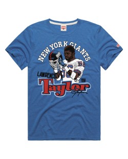 Lawrence Taylor New York Giants Homage Unisex Retired Spieler Classic Cartoon Tri-Blend T-Shirt – Royalblau