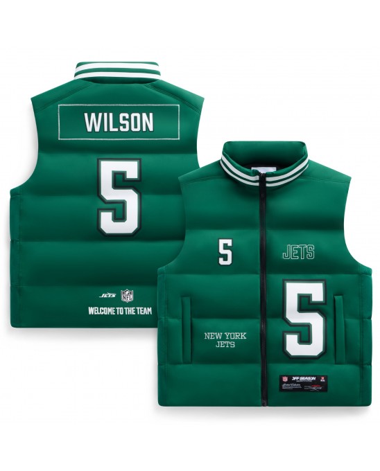 Garrett Wilson New York Jets Off Season x NFL Unisex-Spieler-Pufferweste – Grün