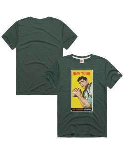 Joe Namath New York Jets Homage Unisex NFL Topps Trading Card Tri-Blend T-Shirt – Grün