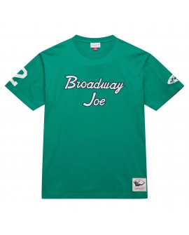 Joe Namath New York Jets Mitchell & Ness Spieler-Spitznamen-T-Shirt im Ruhestand – Kelly Green