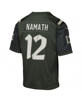 Joe Namath New York Jets Nike Youth 2025 Rivalries Collection Spieler Trikot für ausgeschiedene Spieler – Gotham Green