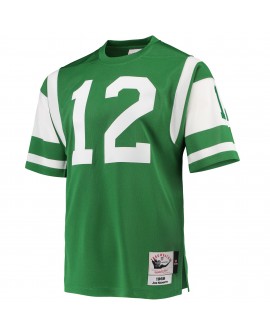 Joe Namath New York Jets 1968 Mitchell & Ness Authentic Throwback-Spielertrikot im Ruhestand – Grün