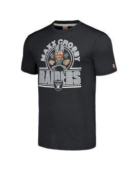 Maxx Crosby Las Vegas Raiders Homage Unisex-Karikatur-Spieler-Tri-Blend-T-Shirt – Anthrazit