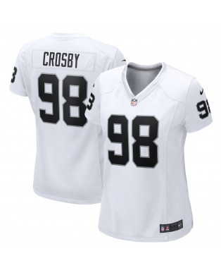 Maxx Crosby Las Vegas Raiders Nike Damen-Spieler Trikot – Weiß