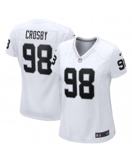Maxx Crosby Las Vegas Raiders Nike Damen-Spieler Trikot – Weiß