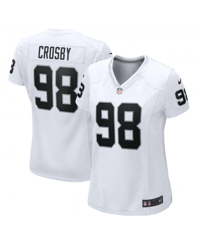 Maxx Crosby Las Vegas Raiders Nike Damen-Spieler Trikot – Weiß