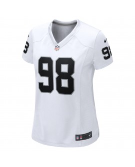 Maxx Crosby Las Vegas Raiders Nike Damen-Spieler Trikot – Weiß
