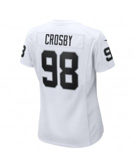 Maxx Crosby Las Vegas Raiders Nike Damen-Spieler Trikot – Weiß