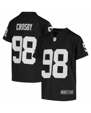 Maxx Crosby Las Vegas Raiders Nike Jugend-Spieler Trikot – Schwarz