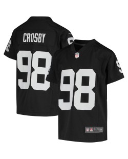 Maxx Crosby Las Vegas Raiders Nike Jugend-Spieler Trikot – Schwarz