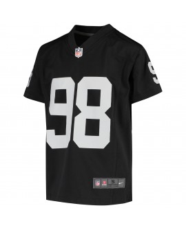 Maxx Crosby Las Vegas Raiders Nike Jugend-Spieler Trikot – Schwarz