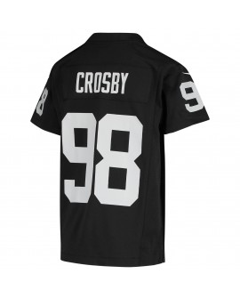 Maxx Crosby Las Vegas Raiders Nike Jugend-Spieler Trikot – Schwarz