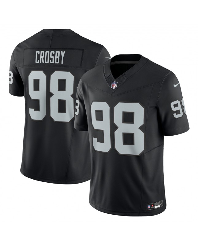 Maxx Crosby Las Vegas Raiders Nike Vapor F.U.S.E. Limitiertes Trikot – Schwarz