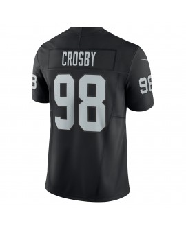 Maxx Crosby Las Vegas Raiders Nike Vapor F.U.S.E. Limitiertes Trikot – Schwarz