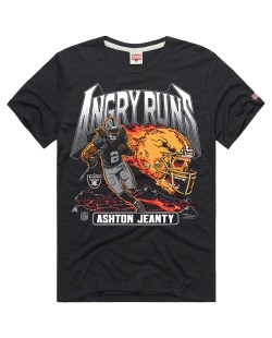 Ashton Jeanty Las Vegas Raiders Homage Unisex Angry Runs Spieler Graphic Tri-Blend T-Shirt – Anthrazit