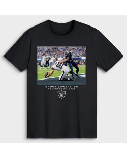 Brock Bowers Las Vegas Raiders NFL Flash Features Week 13 Big & Tall T-Shirt – Schwarz
