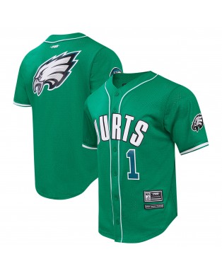 Jalen Hurts Philadelphia Eagles Pro Standard Mesh Button-Up Baseball-Trikot – Kelly Green