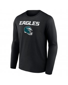 Jalen Hurts Philadelphia Eagles Team Wordmark Langarm-T-Shirt – Schwarz