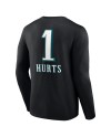 Jalen Hurts Philadelphia Eagles Team Wordmark Langarm-T-Shirt – Schwarz