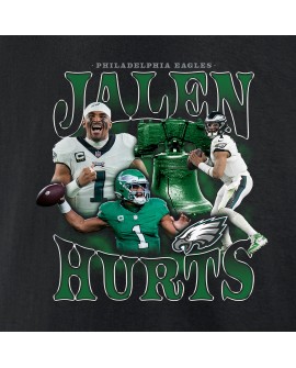 Jalen Hurts Philadelphia Eagles Notorious Spieler Grafik-T-Shirt – Schwarz