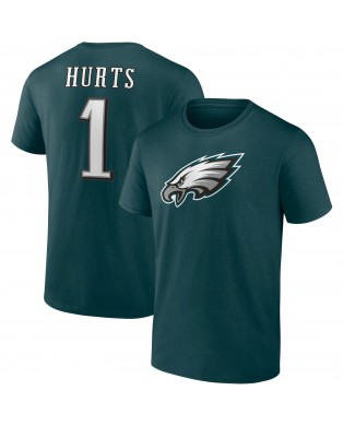 Jalen Hurts Philadelphia Eagles Spieler Icon T-Shirt – Mitternachtsgrün