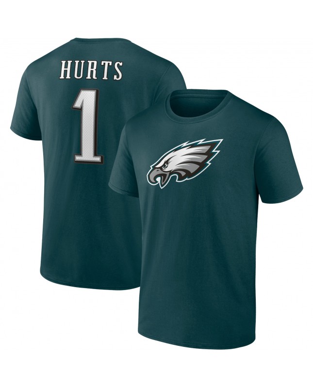Jalen Hurts Philadelphia Eagles Spieler Icon T-Shirt – Mitternachtsgrün