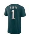Jalen Hurts Philadelphia Eagles Spieler Icon T-Shirt – Mitternachtsgrün