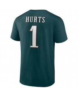 Jalen Hurts Philadelphia Eagles Spieler Icon T-Shirt – Mitternachtsgrün